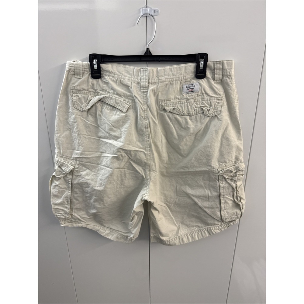 Vintage Nautical Clipper Men's Beige Cargo Shorts Size 36 (